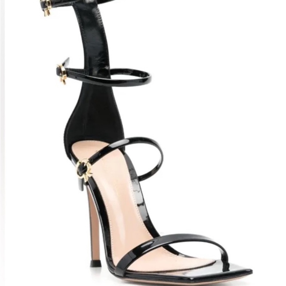 Gianvito Rossi Black Strappy Heels